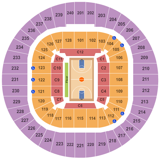 West Virginia University Coliseum Backyard Brawl Seating Chart
